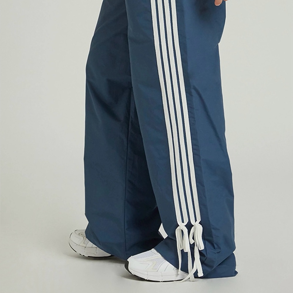 PacSun Navy Wide Leg Track Pants - Picture 3 of 4